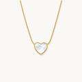 Opal Love Necklace - 18K Gold Plated