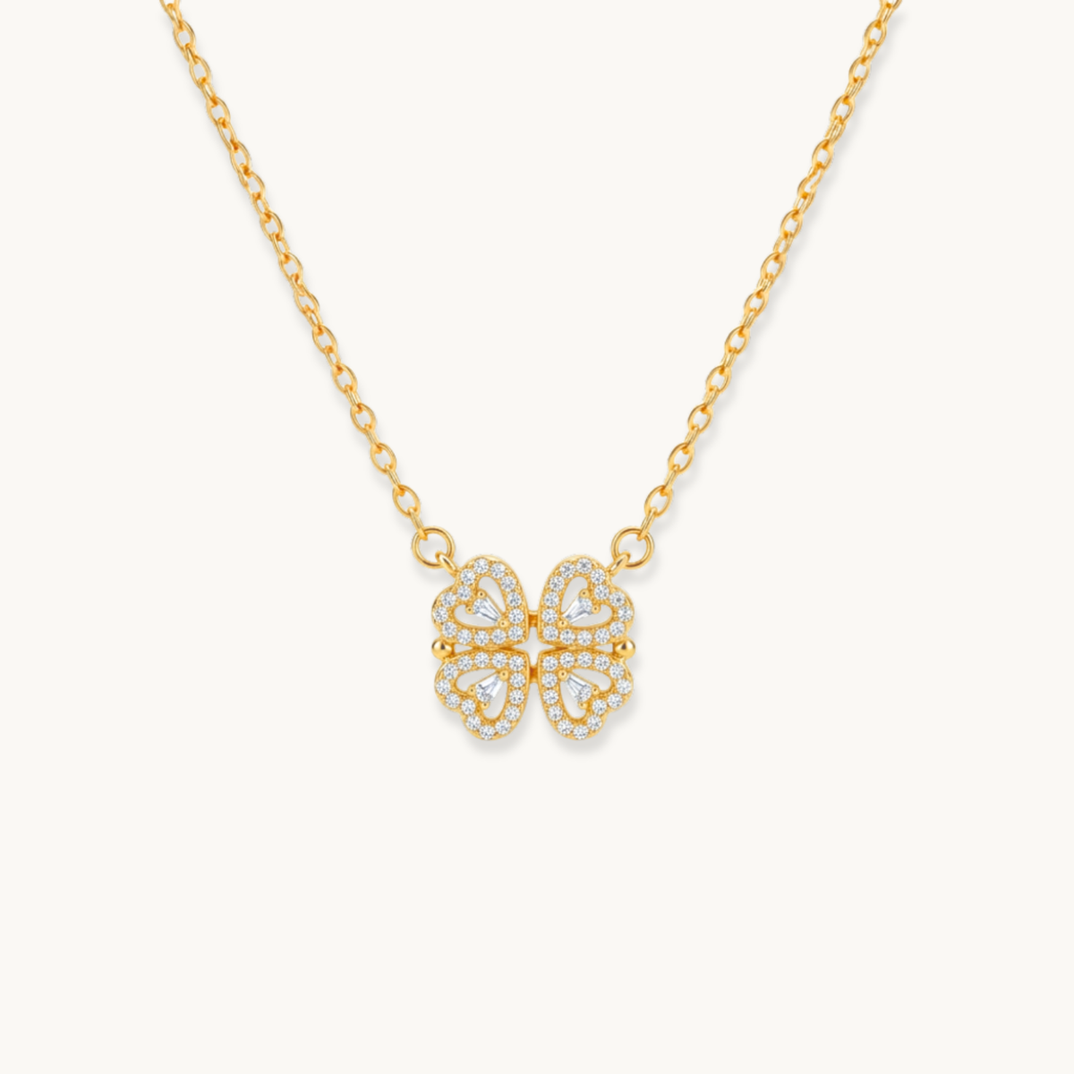 Elara Clover Necklace - 18K Gold Plated image 1