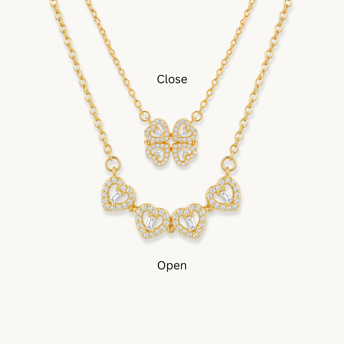 Elara Clover Necklace - 18K Gold Plated