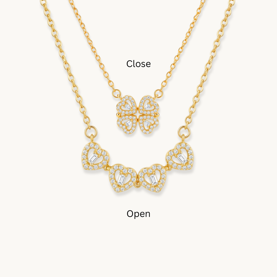 Elara Clover Necklace - 18K Gold Plated image 3