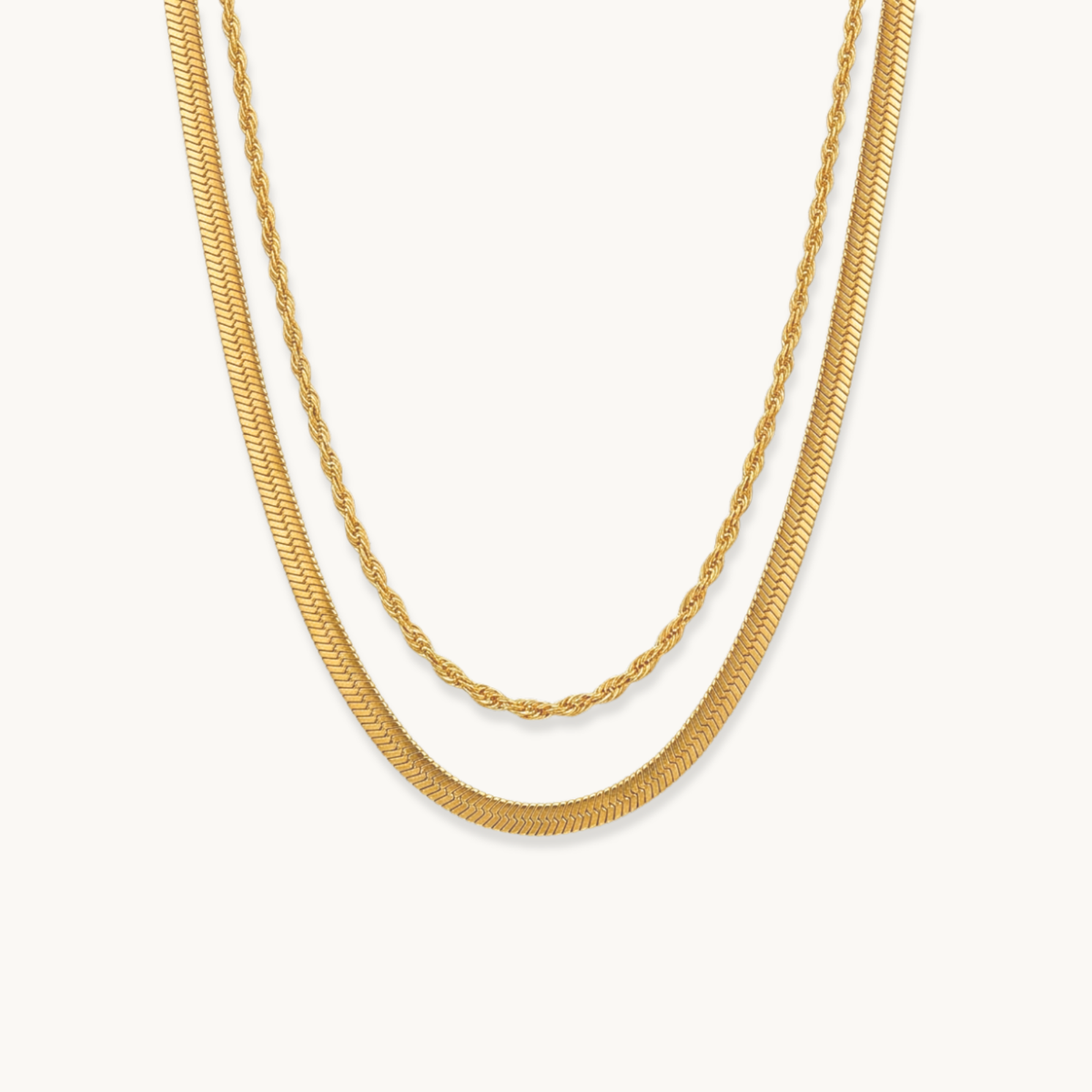 Gold Layer Necklace - 18K Gold Plated image 1