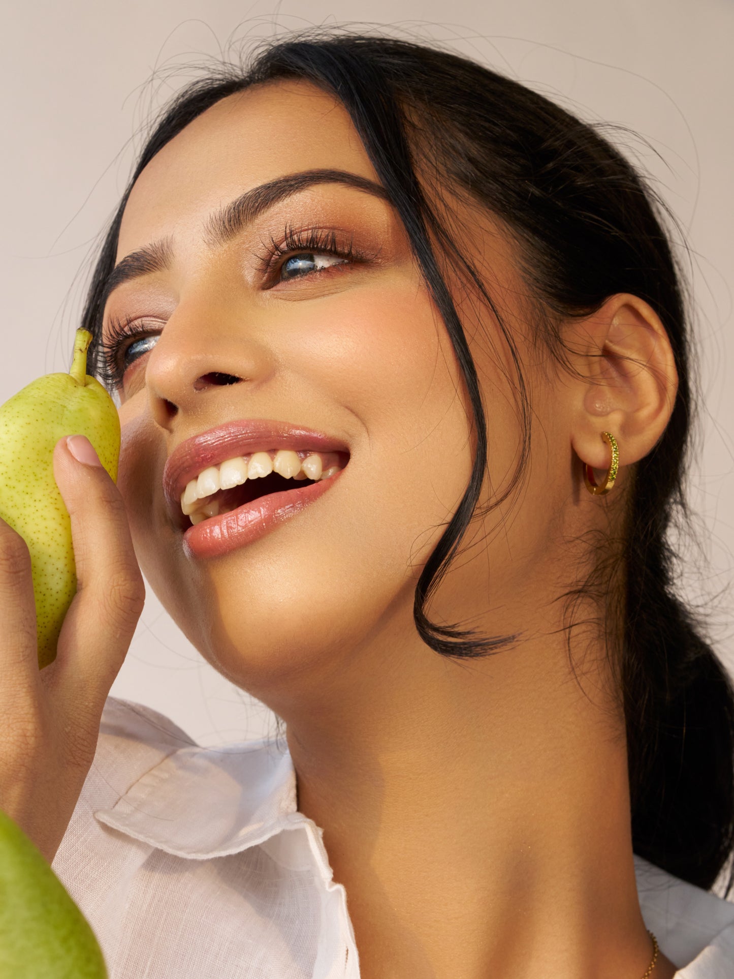 Peridot Hoops - 18K Gold Plated