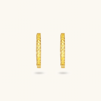 Citrine hoops  - 18K Gold Plated