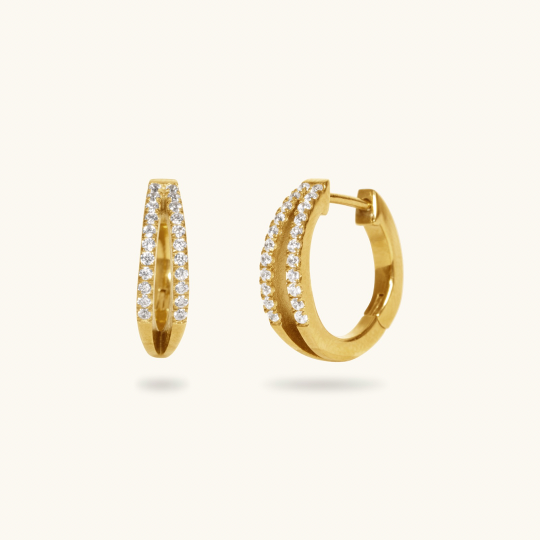 Autumn Hoops - 18K Gold Plated