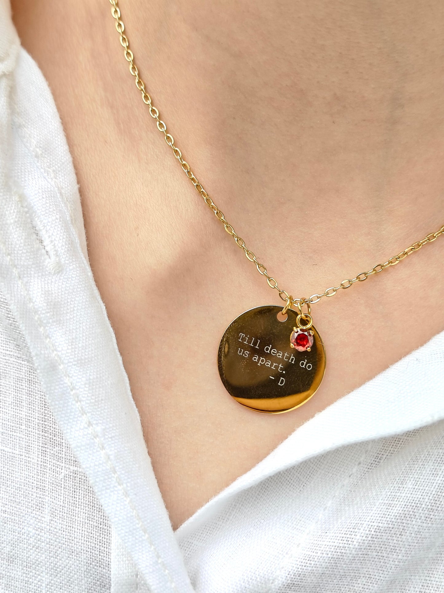 Coin Necklace Large - 18K Gold Plated