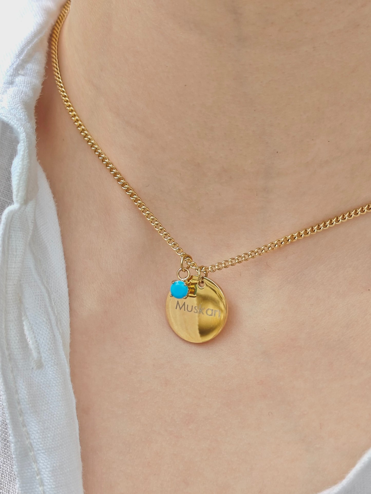 Coin Necklace Small- 18K Gold Plated