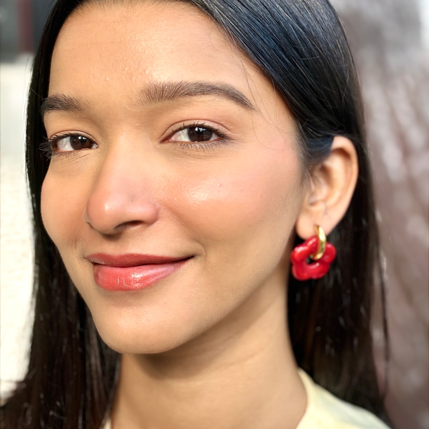 Poppy Petals Hoops - 18K Gold Plated
