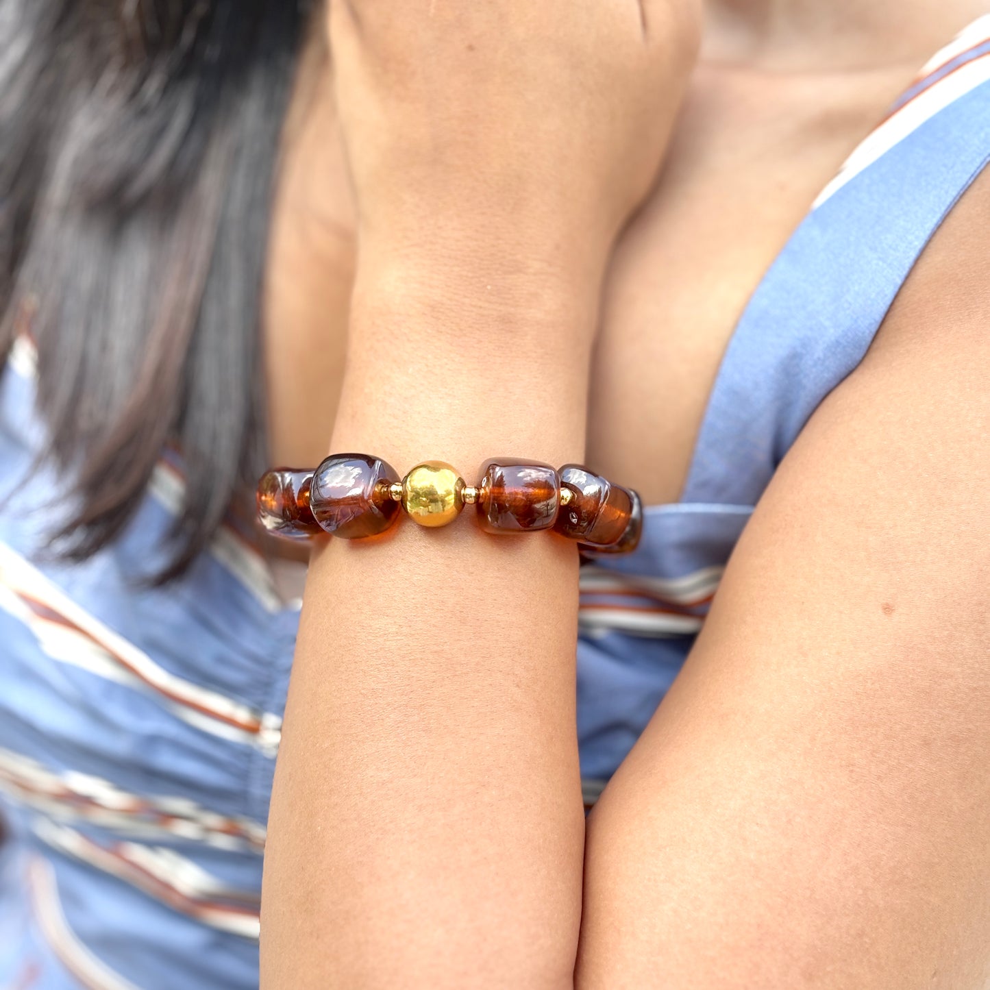 Sunstone Bracelet - 18K Gold Plated