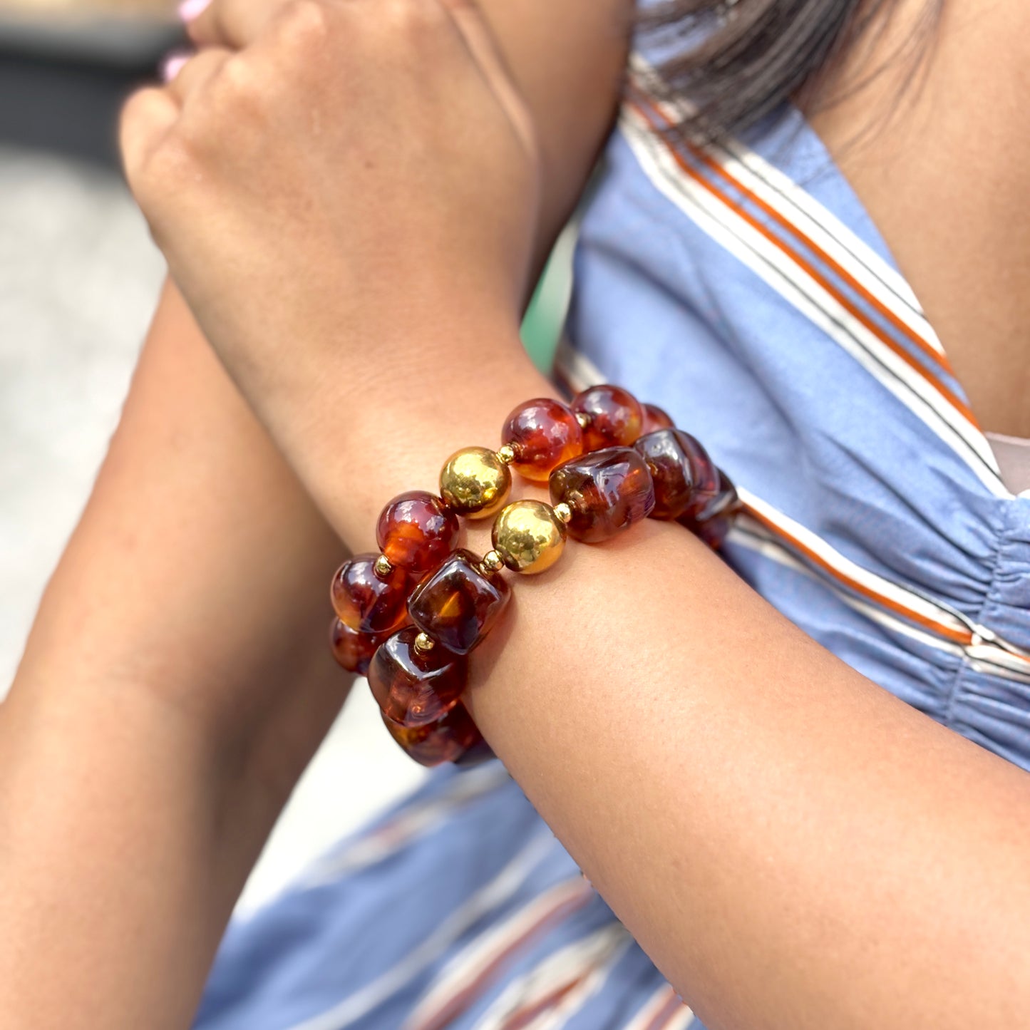 Sunstone Bracelet - 18K Gold Plated