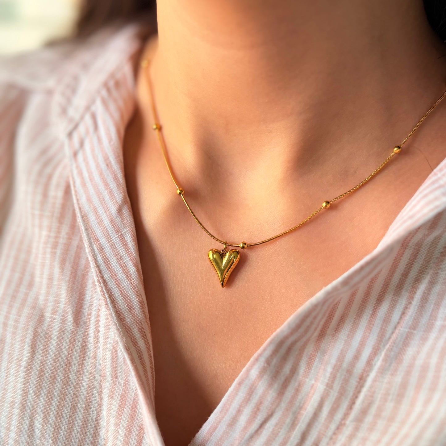 Forever Heart Necklace - 18k Gold Plated