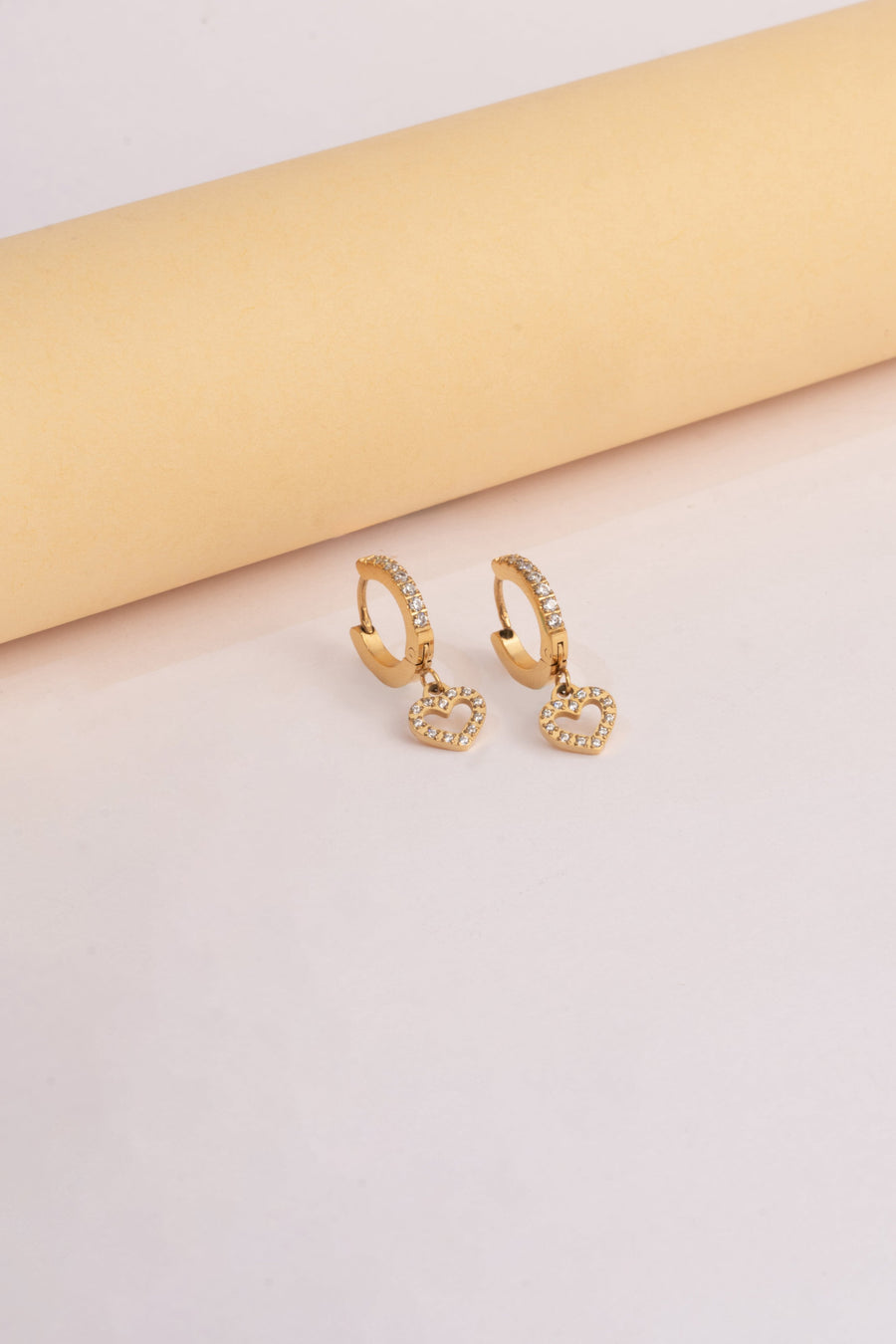 Heart Huggies - 18K Gold Plated image 3