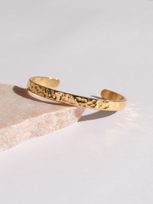 Hammered Cuff - 18K Gold Plated