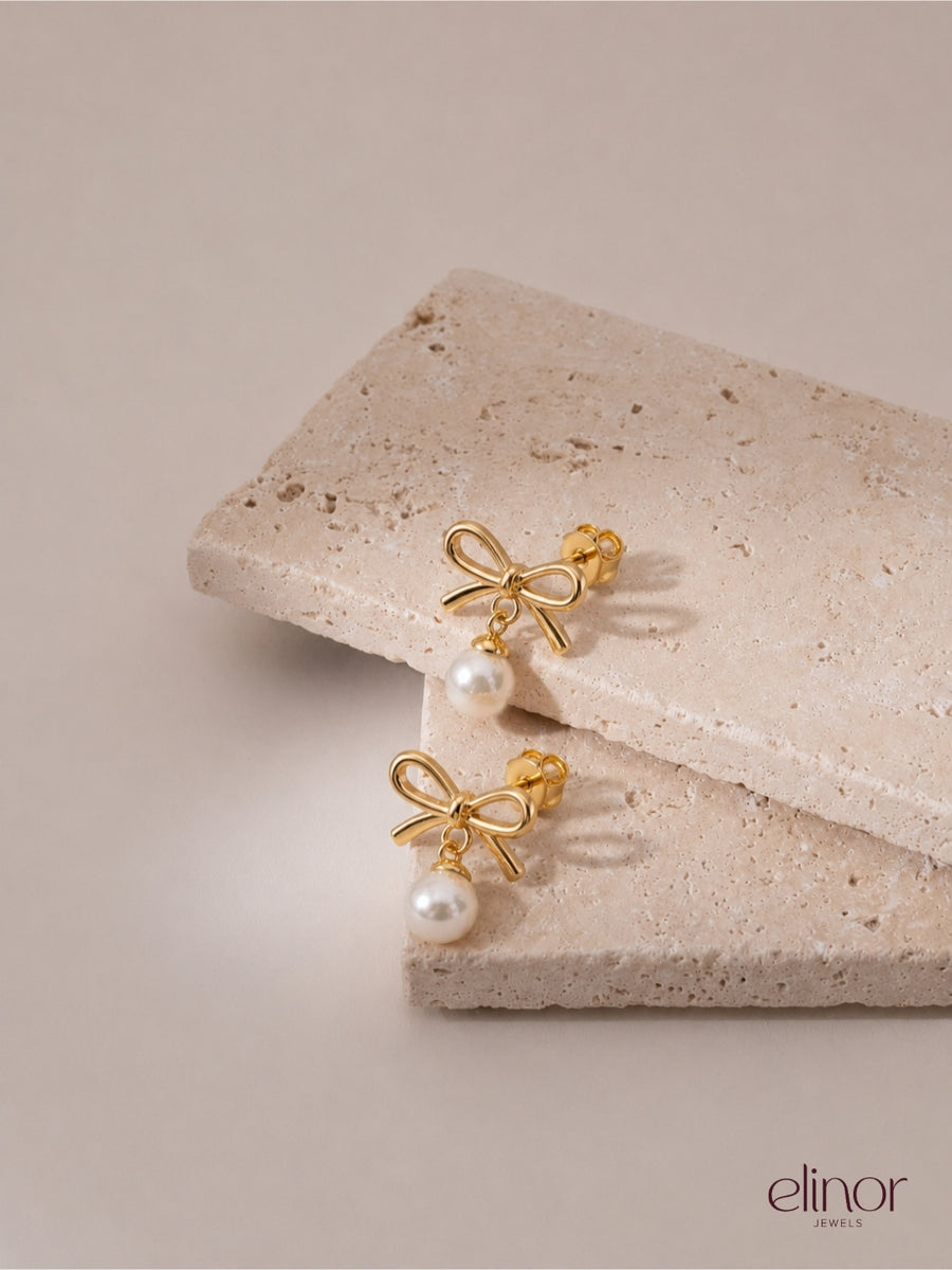 Isolde Pearl Earrings – 18K Gold Plated image 5