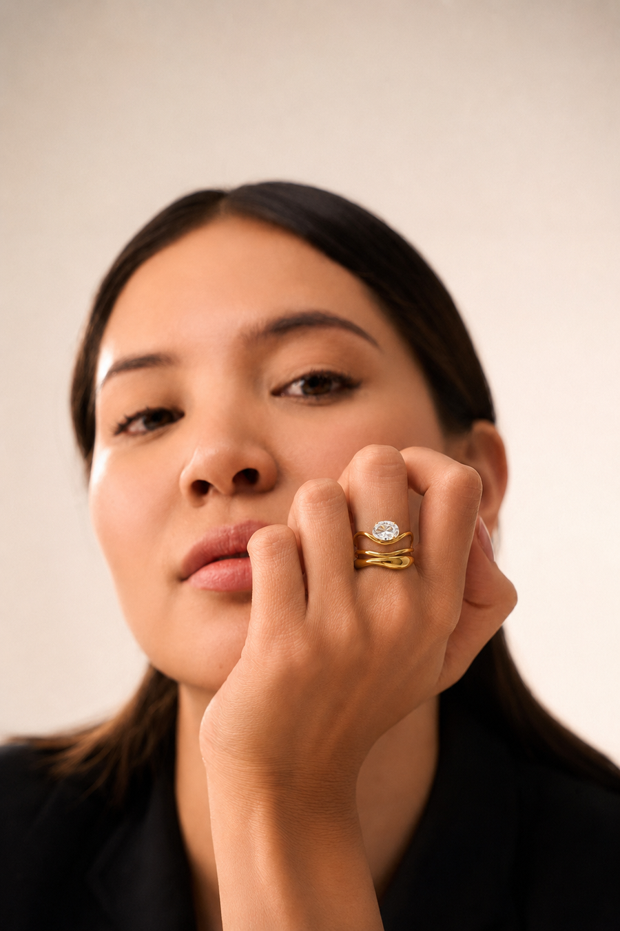 Ivia Ring - 18K Gold Plated image 2