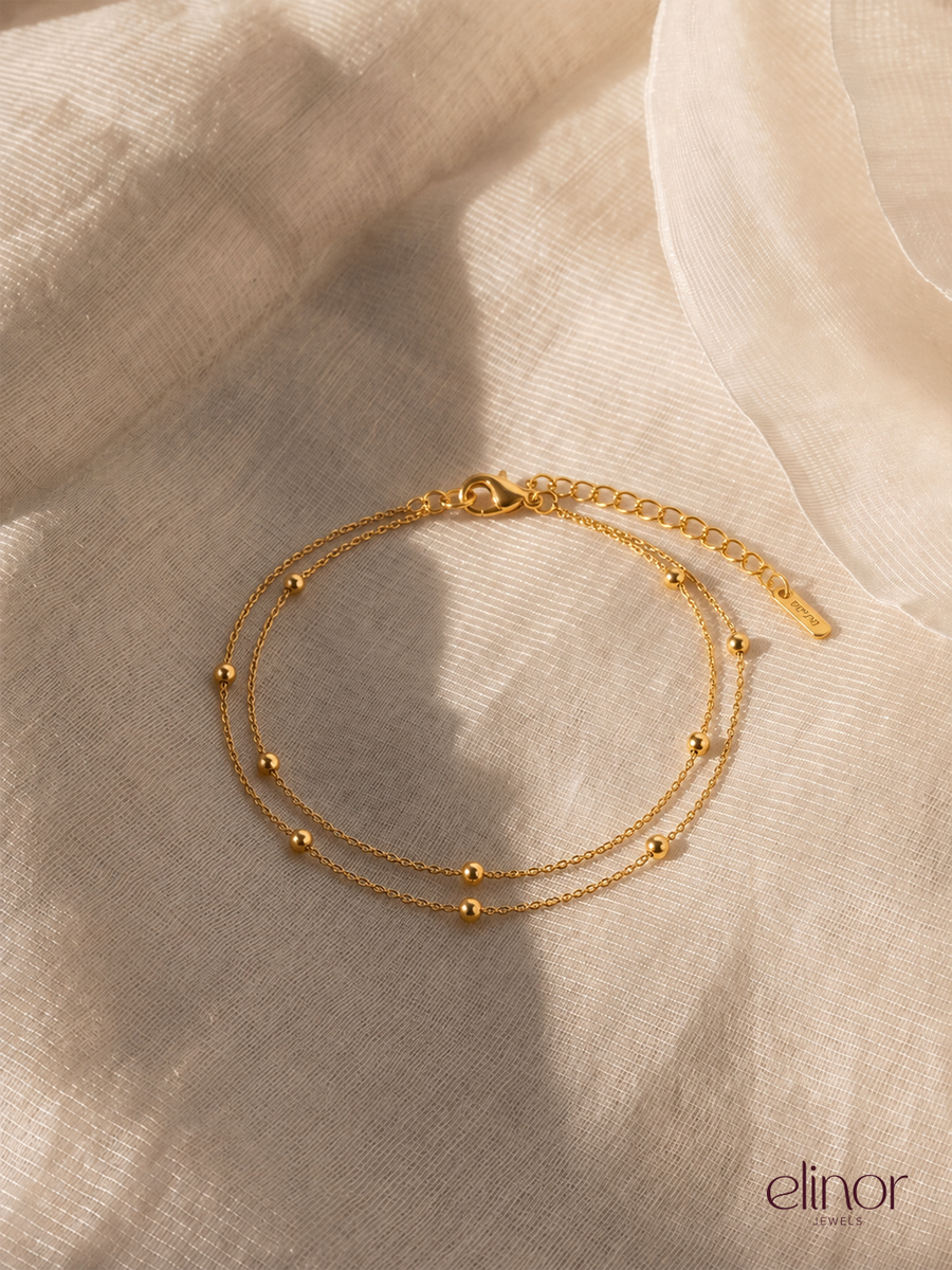 Kairo Beaded Bracelet - 18K Gold Plated image 2