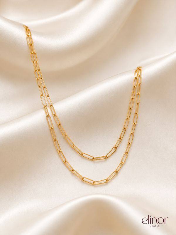 Loop Link Necklace - 18K Gold Plated