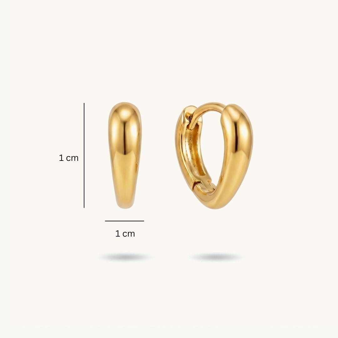 Love loop hoops – 18K Gold Plated image 4
