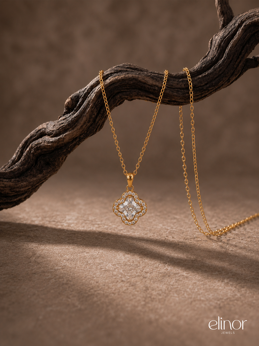 Lucky Clover Necklace - 18K Gold Plated image 2