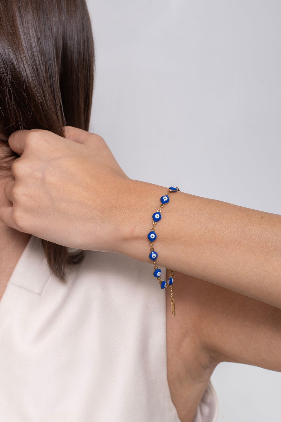 Midnight Evil Eye Bracelet -  18K Gold Plated image 2