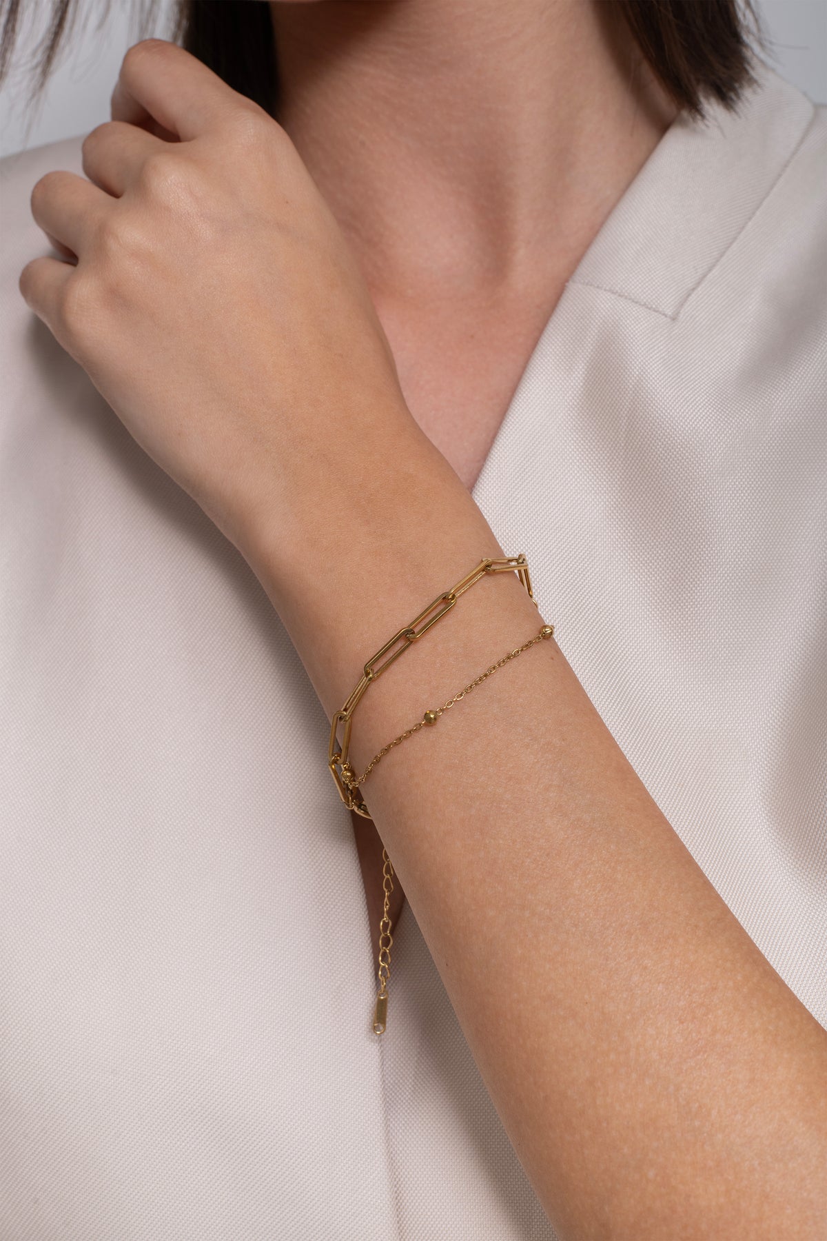 Minimal Gold Bracelet - 18K Gold Plated image 3