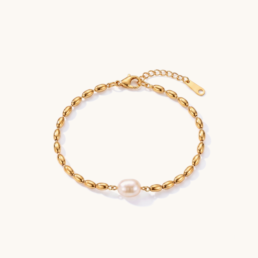 Mist pearl bracelet - 18k Gold Plated image 1