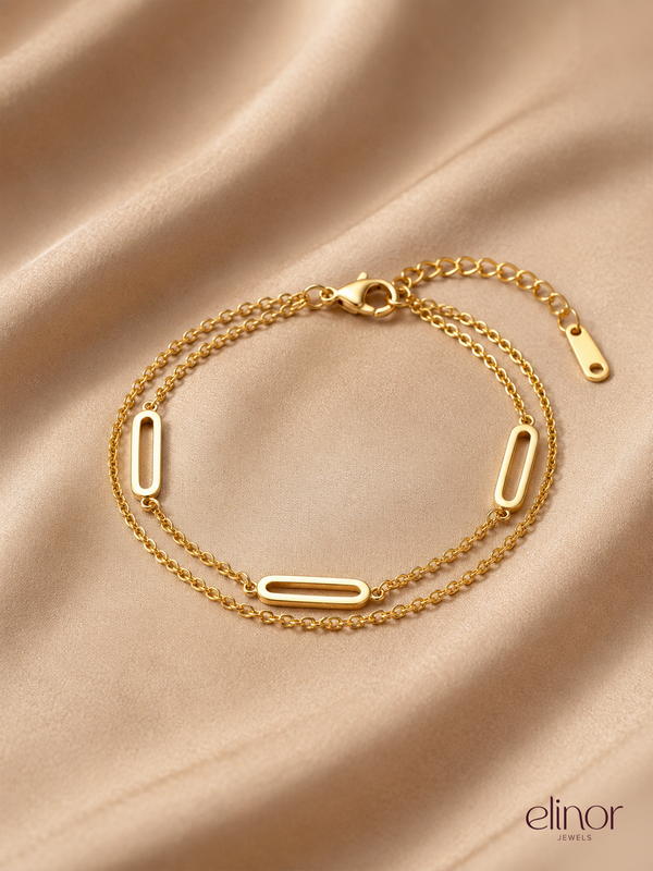 Modern Link Bracelet - 18K Gold Plated