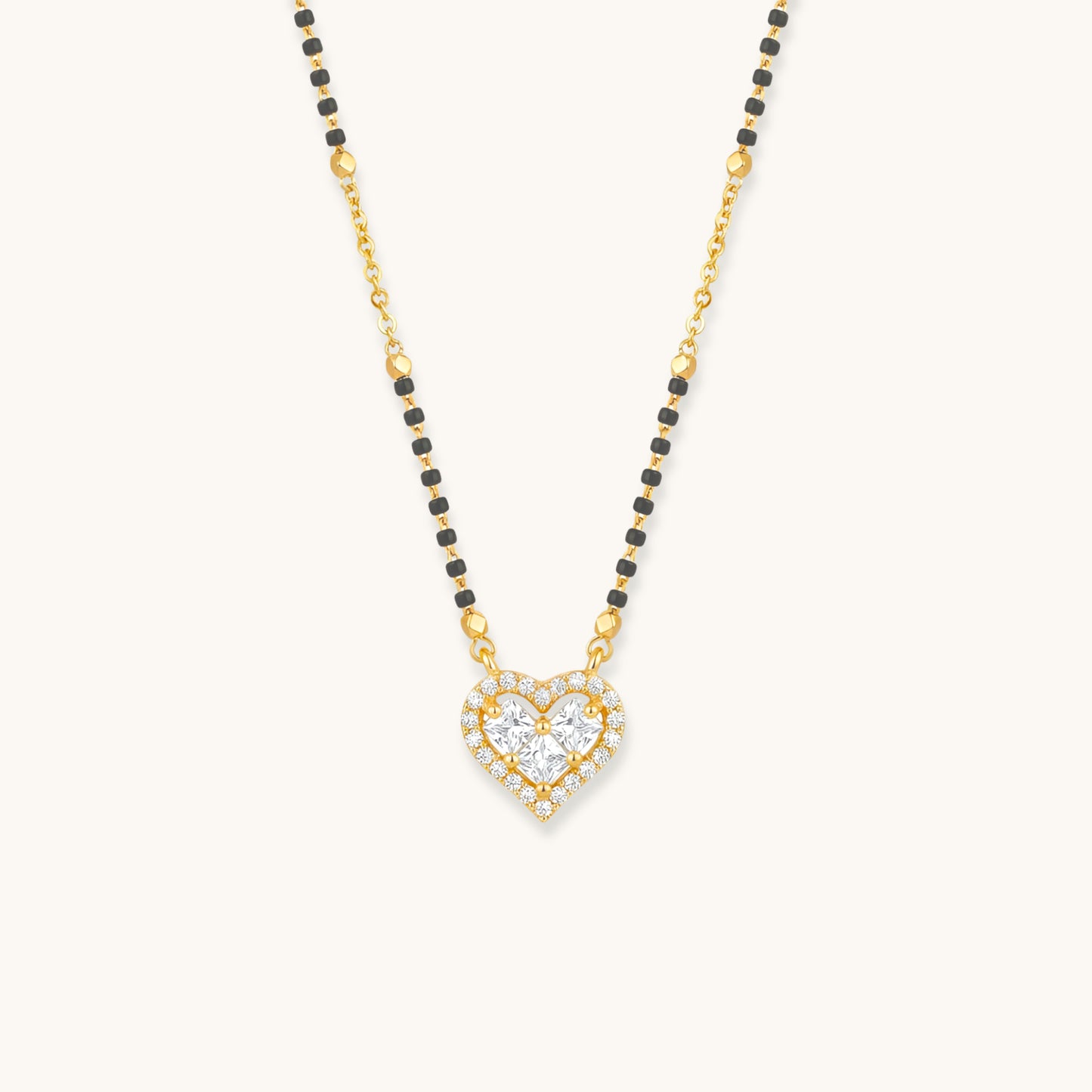 Noor Heart Mangalsutra - 18K Gold Plated
