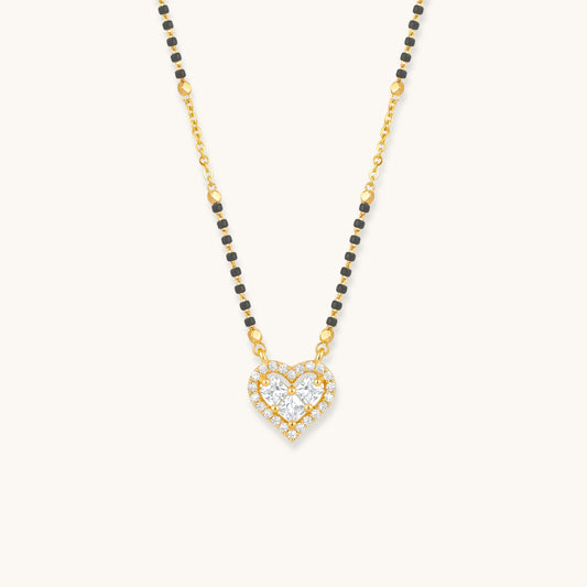 Noor Heart Mangalsutra - 18K Gold Plated
