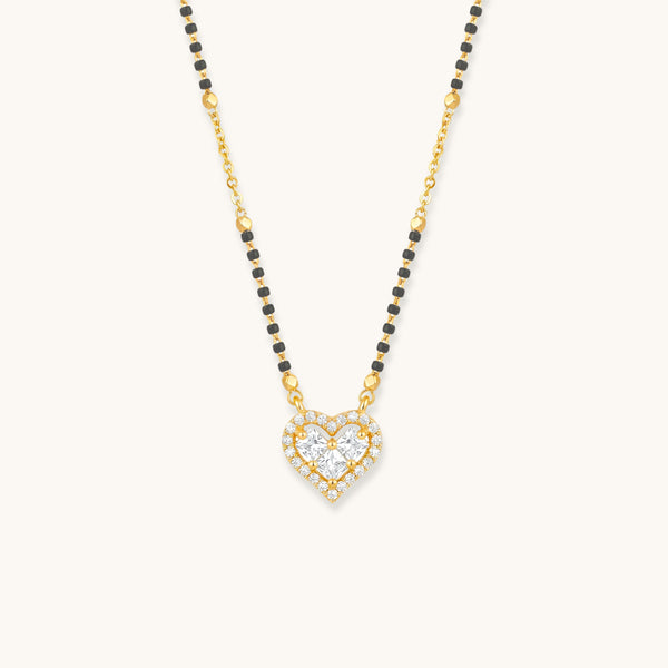 Noor Heart Mangalsutra - 18K Gold Plated