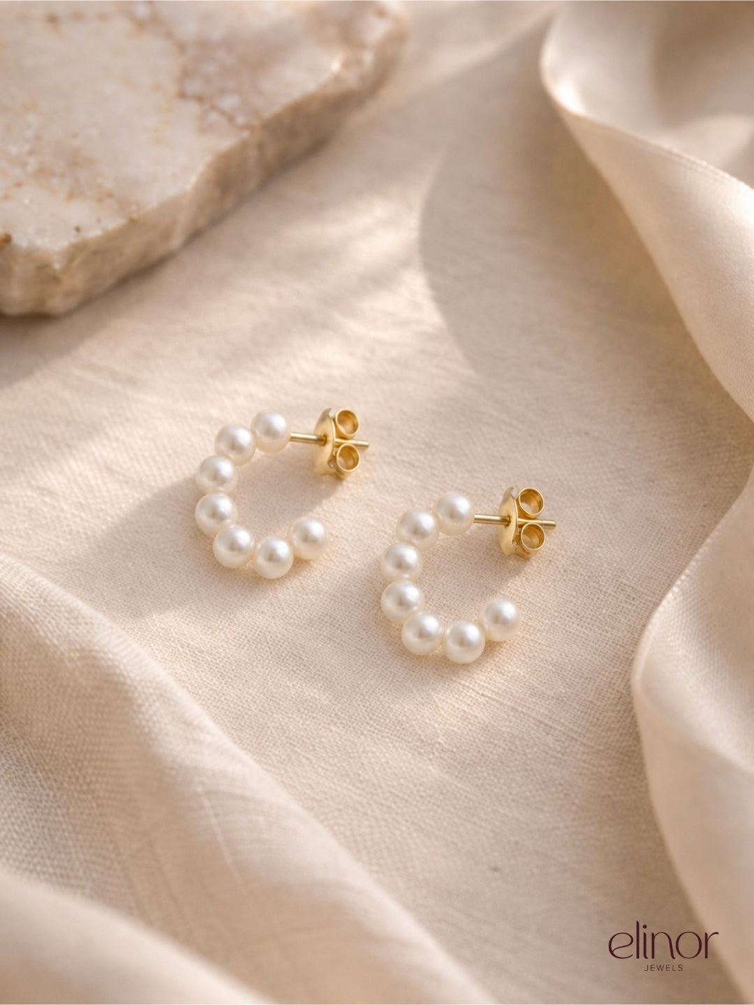Oyster Hoops - 18k Gold Plated image 2