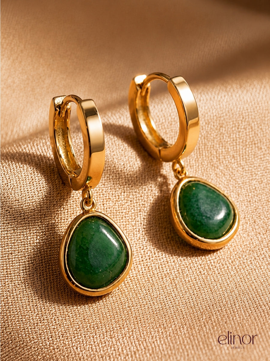 Panna drop earrings – 18K Gold Plated image 5