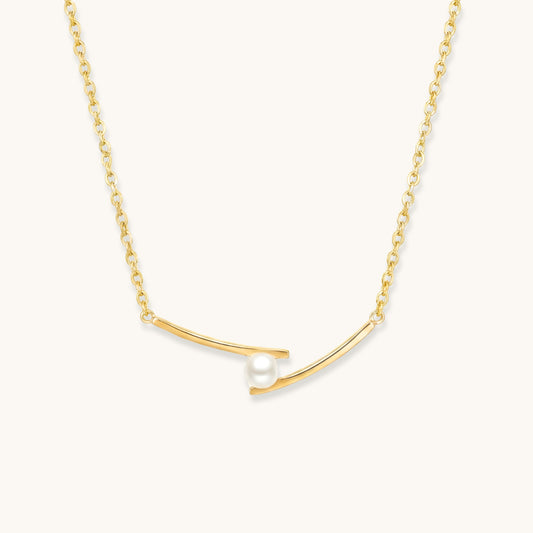 Sol Pearl Necklace - 18k Gold Plated