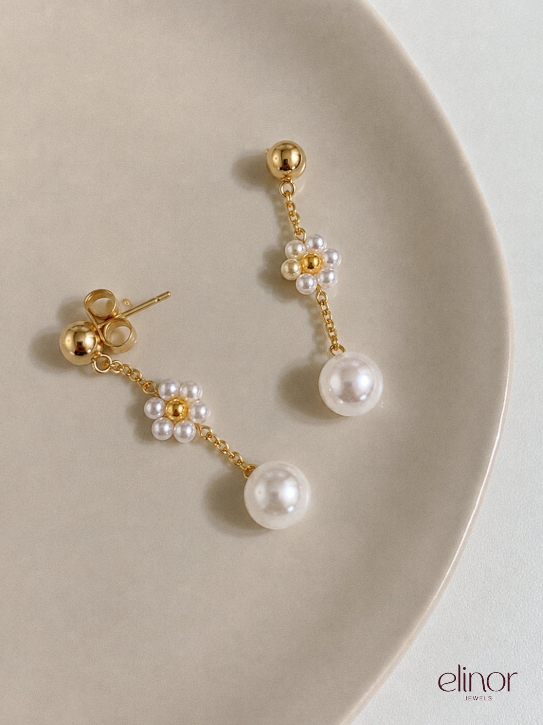 Pearlfall earrings – 18K Gold Plated
