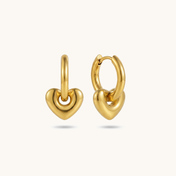 Puffy Love Earrings – 18K Gold Plated