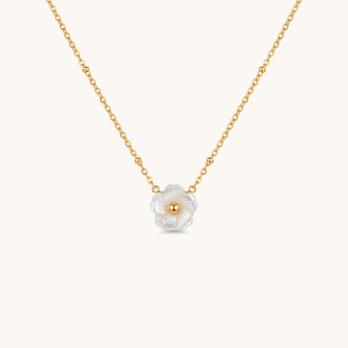 Snow petal Necklace – 18K Gold Plated image 1