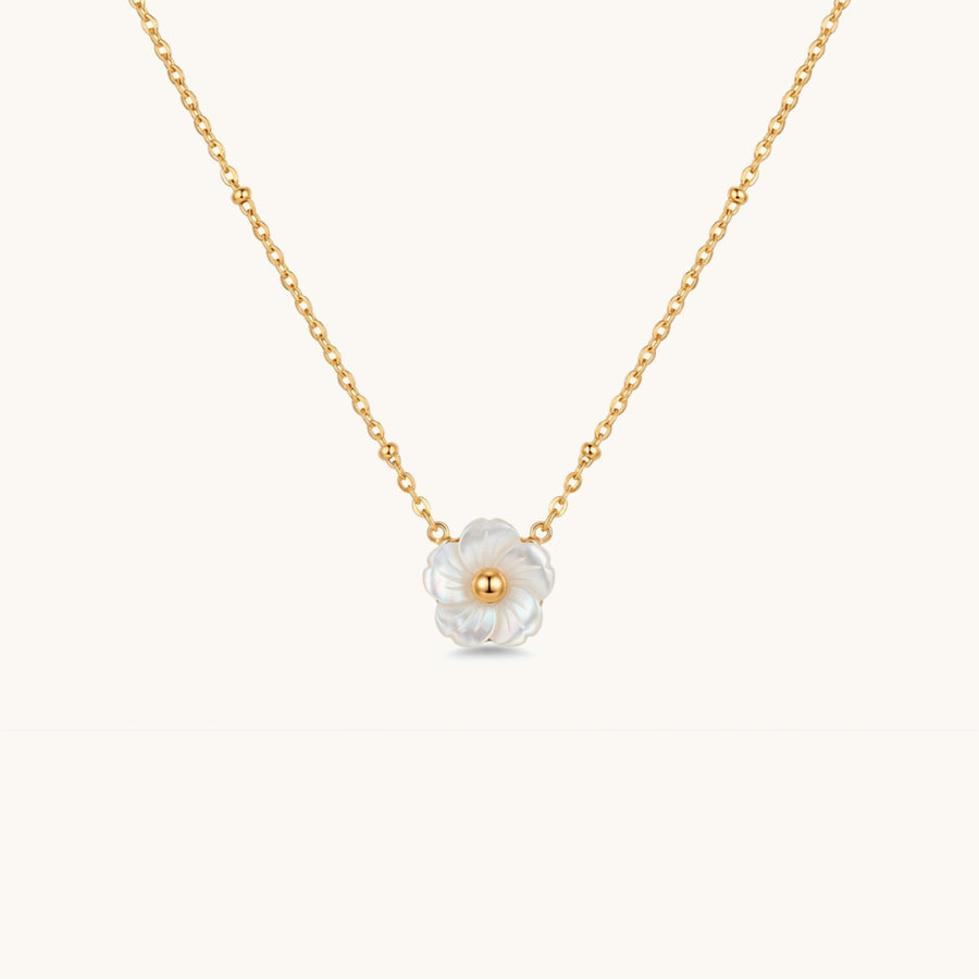 Snow petal Necklace – 18K Gold Plated image 1