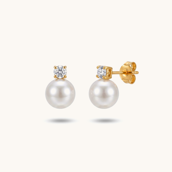 Soft pearl sutds - 18K Gold Plated