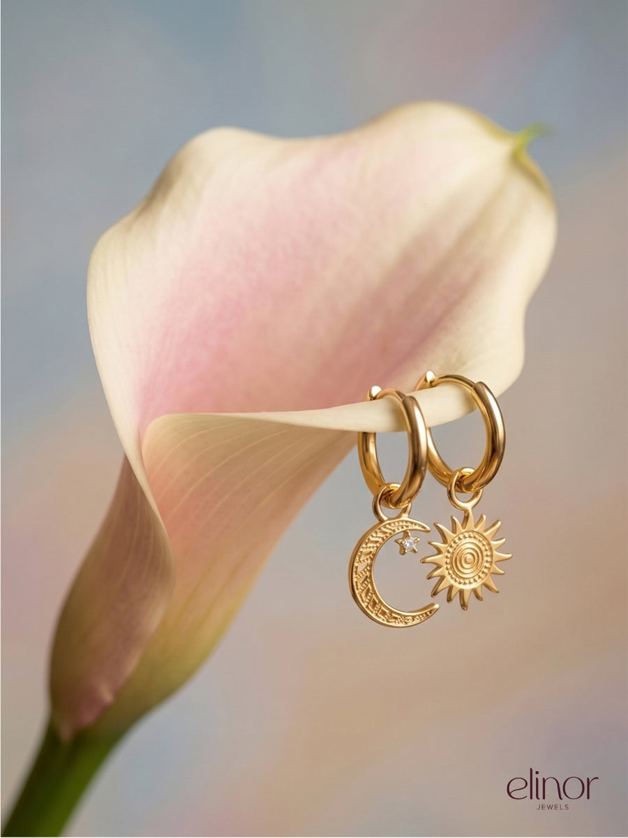 Solar Huggies - 18k Gold Plated image 2
