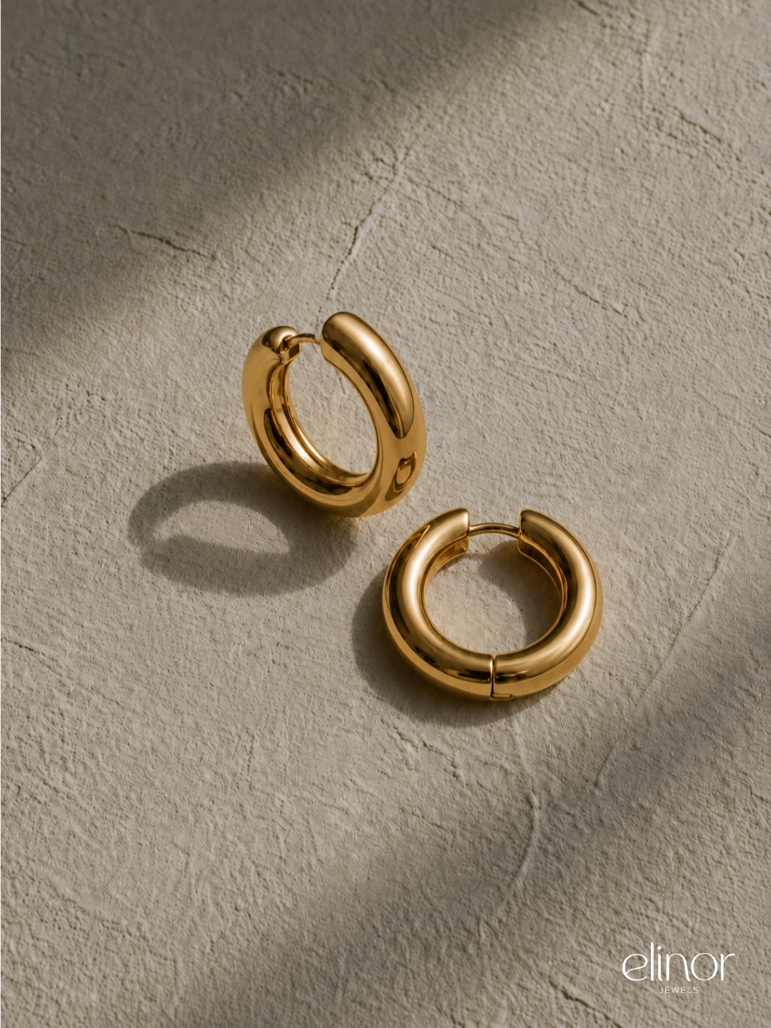 Solene Chunky Hoops – 18K Gold Plated image 2