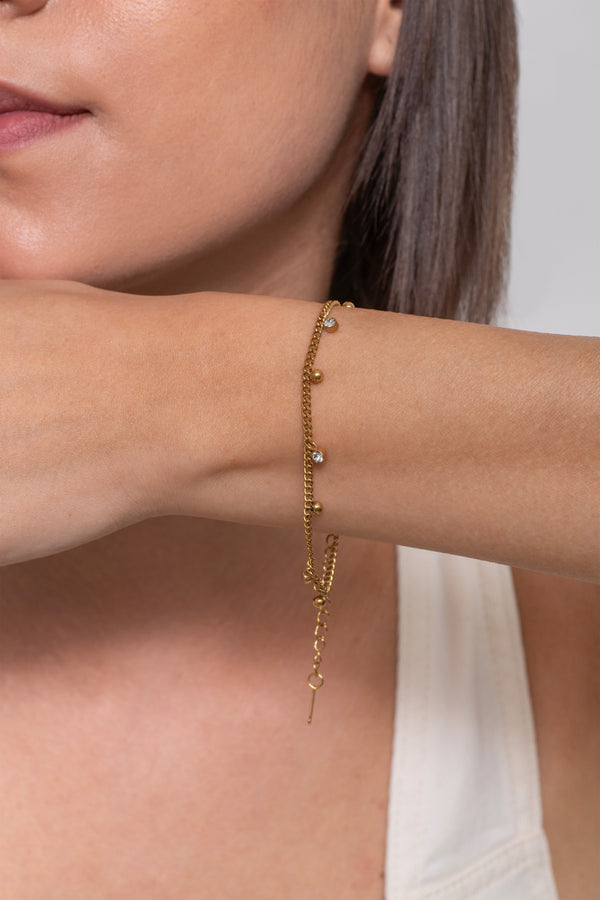 Tassel Charm Bracelet - 18K Gold Plated