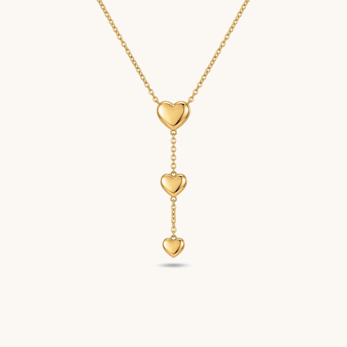 Triple Love Necklace - 18k Gold Plated image 1
