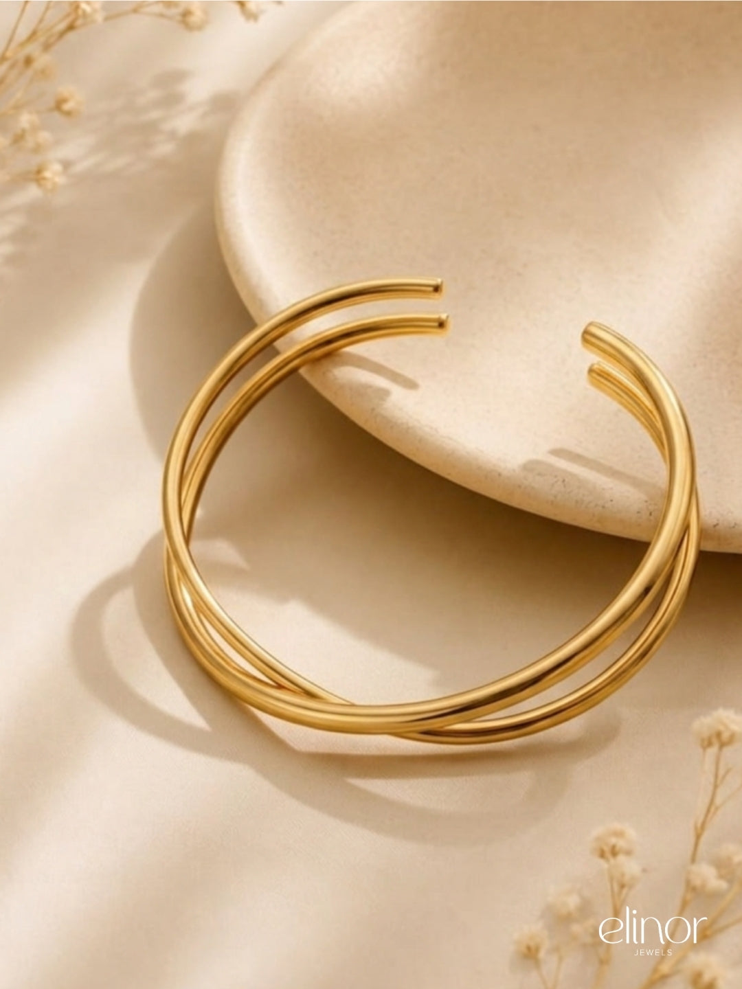 Twist cuff – 18K Gold Plated image 5