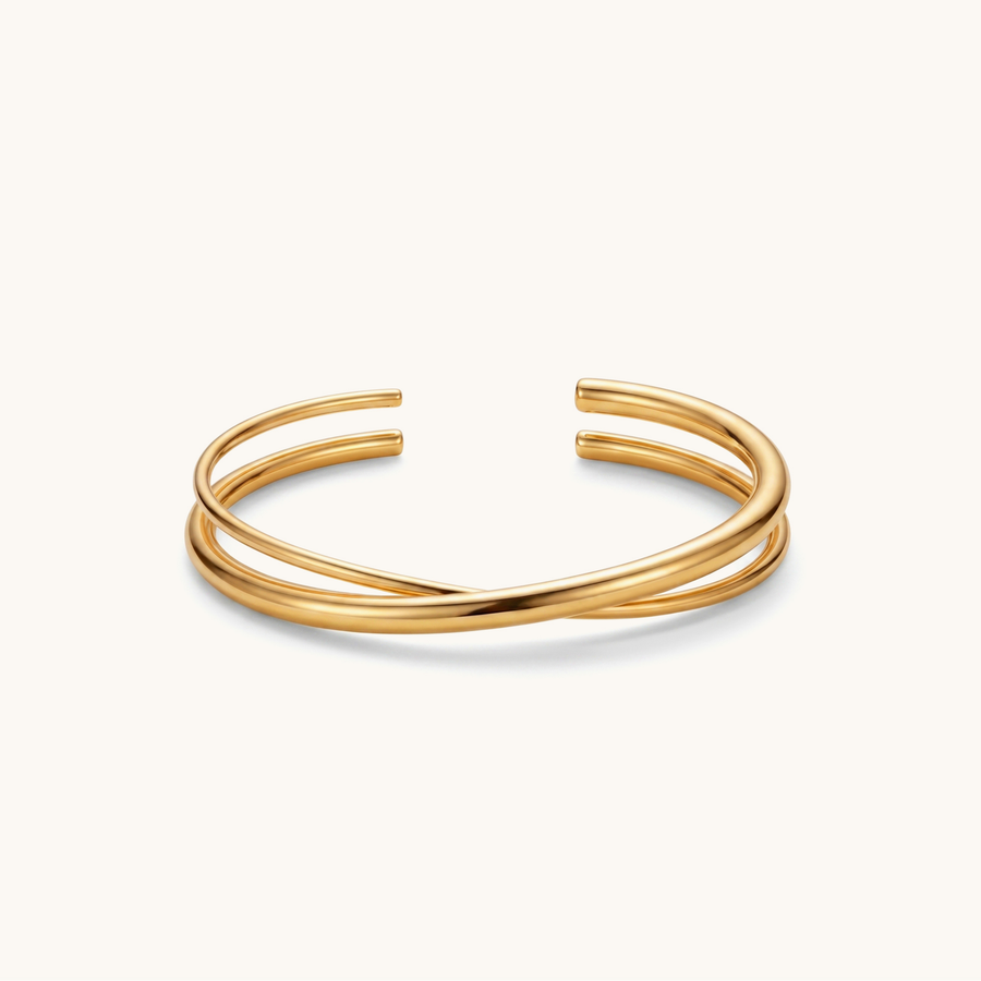Twist cuff – 18K Gold Plated image 1