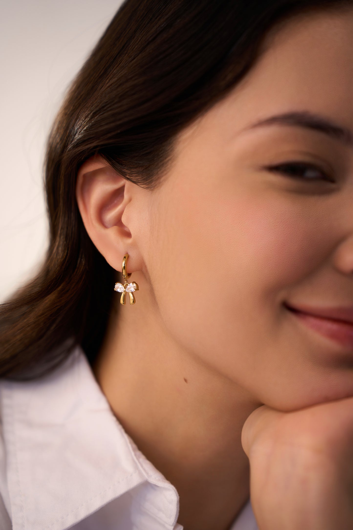 Bow Huggies  - 18K Gold Plated