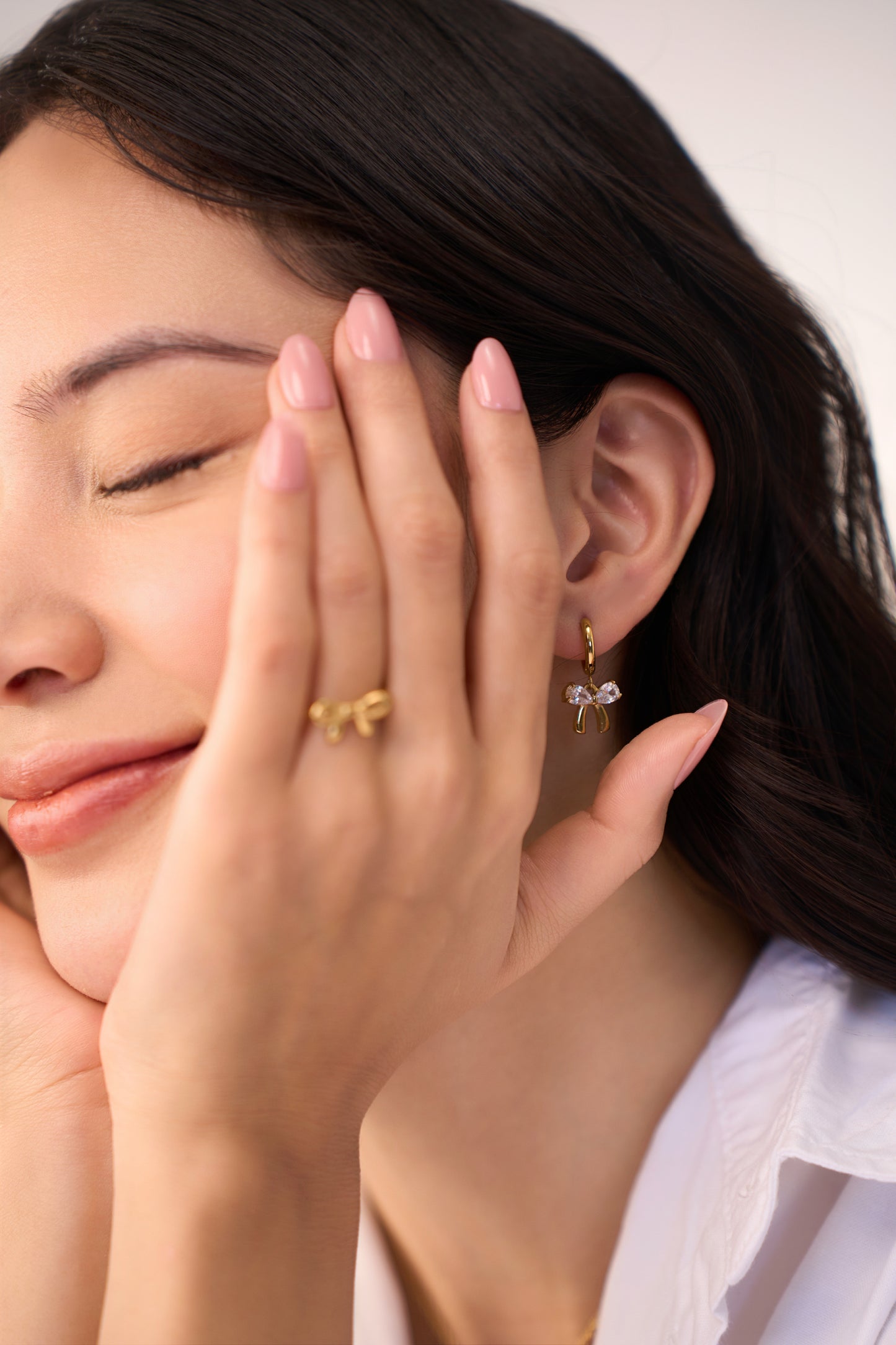 Bow Huggies  - 18K Gold Plated