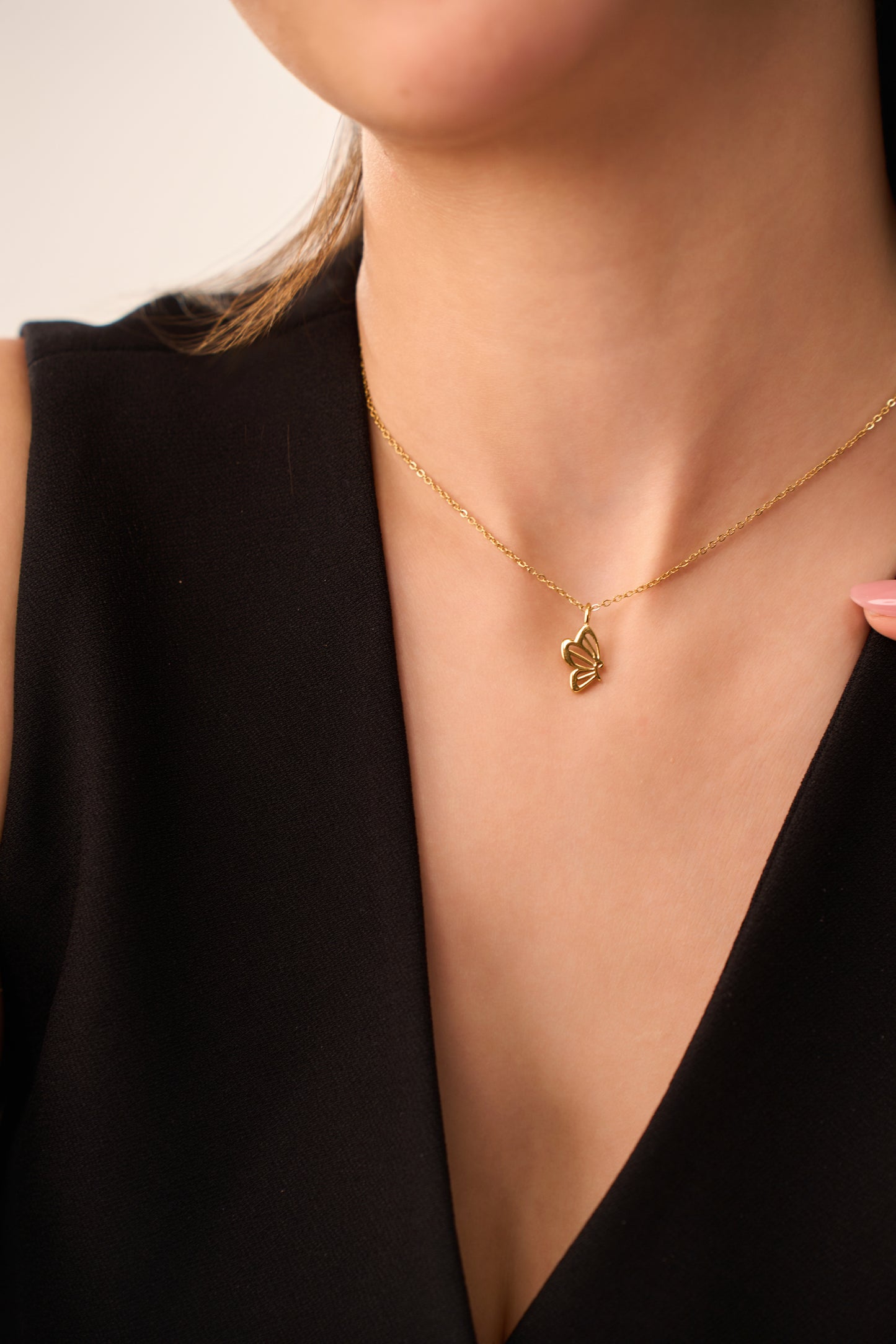 BFF Butterfly Necklace  - 18K Gold Plated
