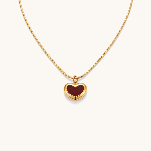Velvet Heart Necklace – 18K Gold Plated