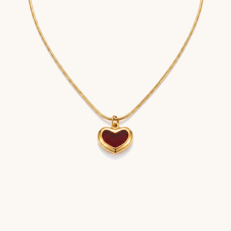 Velvet Heart Necklace – 18K Gold Plated image 1