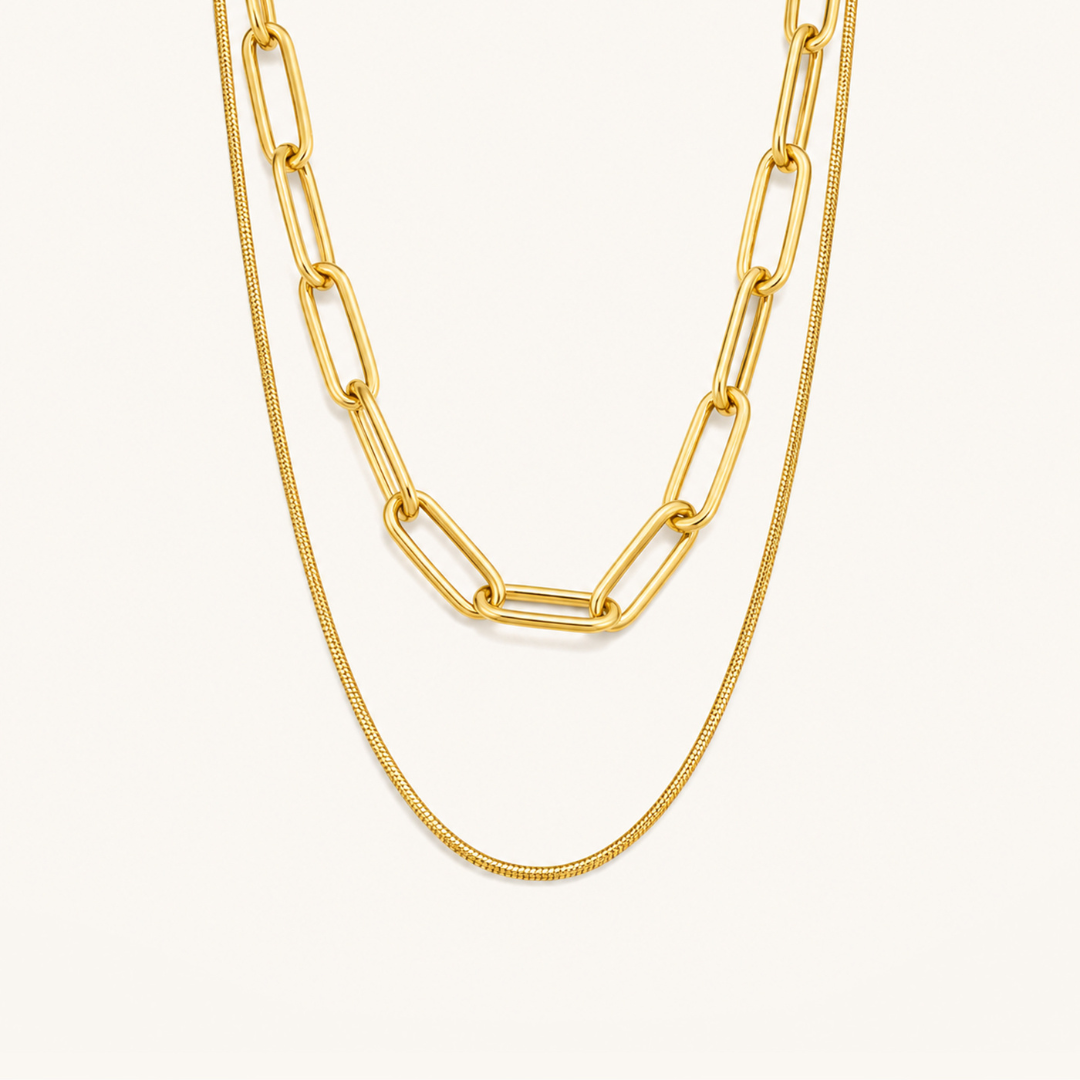 Verona Layered Necklace - 18K Gold Plated