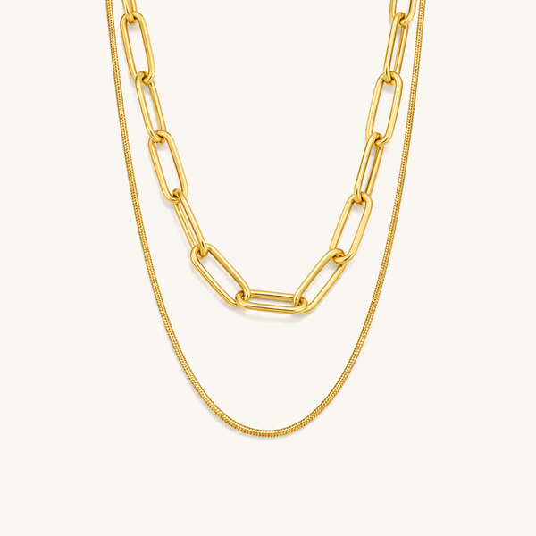 Verona Layered Necklace - 18K Gold Plated
